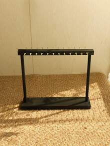 Walnut Color /Black Iron Hook Fashion Necklace Display Stand, Jewelry Shop Accessories Necklace Organizer Rack, Home Jewelry Necklace Storage, Makeup Room Decor,Room Decor - Multicolor - View 19