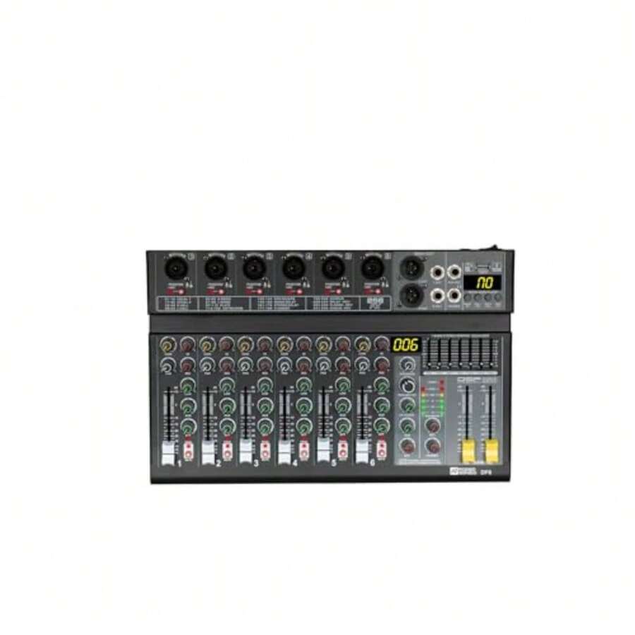 mhjRODEOSONIDO Df6n Mezcladora de Audio 6 Canales Profesional con 48V Phantom Power Botón Mute USB Bluetooth y Efectos 256DSP y Consola de Audio Mixer para Pequeños PA Grabación y Transmisiónsleeping Bags - 219165114 - Ver 1
