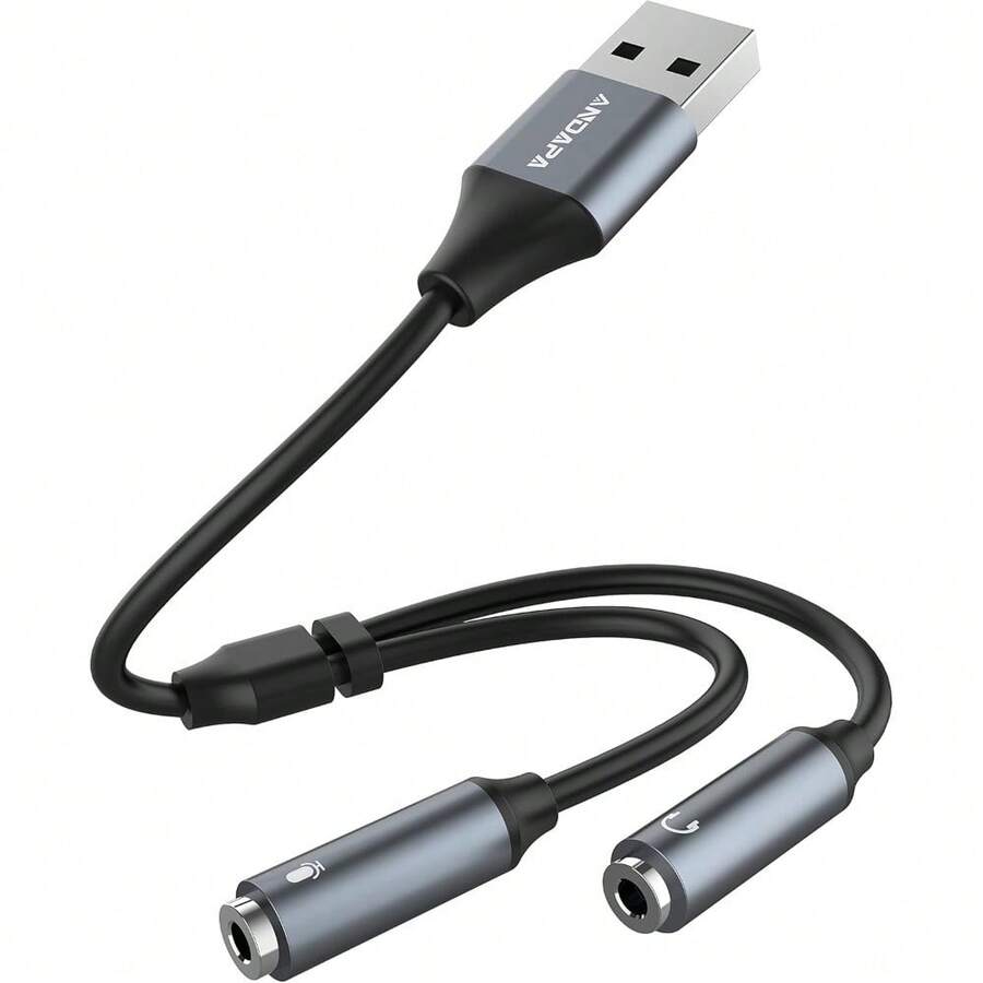 mhjANDAPA Tarjeta de sonido usb tarjeta de sonido externa con conector para auriculares y micrófono de 3.5 mm compatible con computadoras de escritorio y portátiles Windows y Linux así como con .sleeping Bags - 219158509 - Ver 1