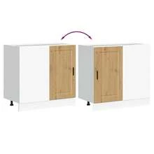 vidaXL Armadio da cucina Porto chêne artigianale bois d'ingénierie - Castano - Visualizzare 8