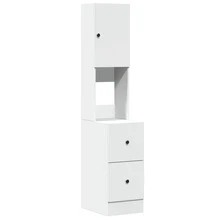 vidaXL Armadio da cucina bianco 35x50x180 cm in legno ingegnerizzato - Bianco - Visualizzare 1