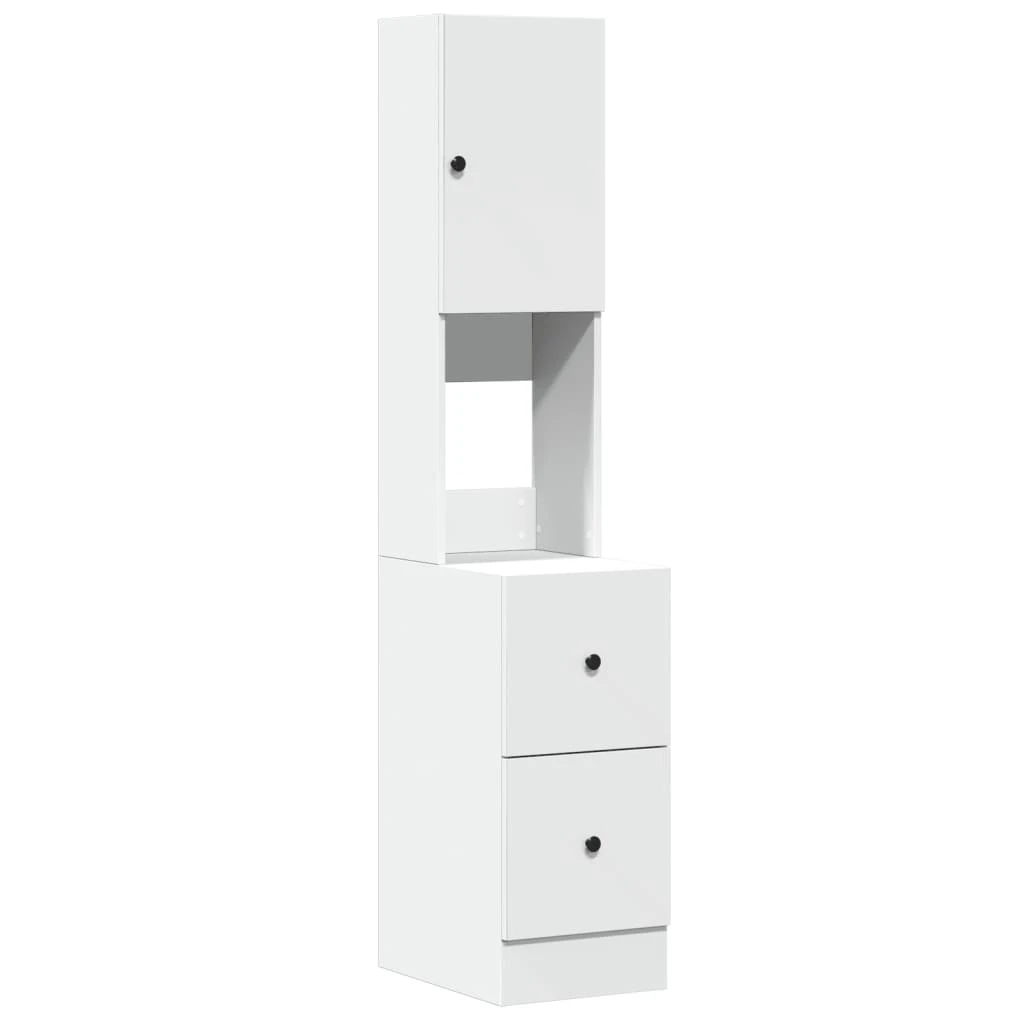 vidaXL Armadio da cucina bianco 35x50x180 cm in legno ingegnerizzato - Bianco - Visualizzare 1