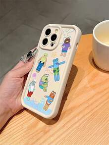 SPONGEBOB 1pc Cartoon Funny Ugly Fish, Flower, Jellyfish, Letter Pattern Shockproof Phone Case Cover For Samsung/Apple 17/16/15/14/13/12/11 Pro Max/12 Pro/14 Plus And Other Models - Multicolor - View 6