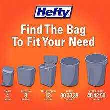 Hefty Ultra Strong Kitchen Drawstring Trash Bags, 13 Gallon Capacity, Fabuloso Scent | Heavy-Duty Tear & Puncture Resistant Garbage Liners For Kitchen Waste, Food Scraps & Household Cleanup | Odor-Neutralizing Scented Trash Bags To Combat Unpleasant Kitchen Odors | Convenient Drawstring Closure For Easy Tie, Lift & Disposal | Leak-Proof Design For Mess-Free Waste Management | Ideal For Family Kitchens, Busy Households & Large-Size Trash Cans | Reliable Trash Bags For Everyday Heavy-Duty Use & Weekly Grocery Waste Disposal - mặc định - Xem 6