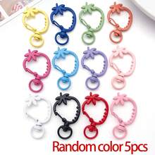 5 piezas Llavero con mosquetón de fresa colorida, mosquetones giratorios con forma de fresa linda, accesorios DIY para bolsos, llaveros, conectores, joyería - Multicolor - Ver 13