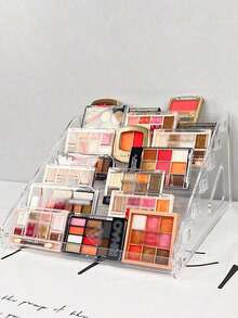 1pc Acrylic Nail Polish Gel Display Stand, Multi-Layer Makeup Storage Organizer Tray, Cosmetic Display Rack, Suitable For Nail Salon, Home, Room, Bedroom, Bathroom - Transparent - View 9