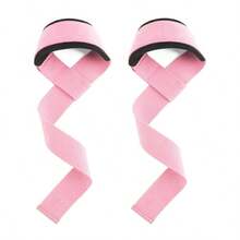 Pink Resistance Bands, Deadlift Assist Grip Straps, Pull-Up Assist Wrist Wraps, Fitness Accessories - Pink - View 7