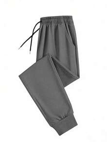 Quần dài nam trơn màu, kiểu dáng tối giản, chất liệu dệt kim đa năng, phù hợp cho thể thao và trang phục thường ngày, thời trang, thoải mái khi mặc. Chất liệu 100% polyester nhẹ, thích hợp mặc quanh năm, vải mỏng, dáng hơi rộng. Có nhiều màu sắc để lựa chọn. - Màu xám đen - Xem 3