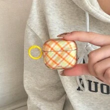 Ốp tai nghe họa tiết hình thoi màu vàng cam đỏ bán trong suốt kiểu retro kèm vòng treo, vỏ bảo vệ dễ thương tương thích với Pro 2, Pro 3/4, 1/2, thiết kế tối giản dành cho nữ. - Nhiều màu - Xem 9