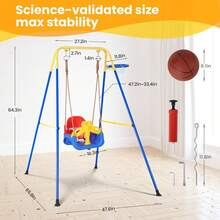 Kids Play & Swing Sets - 藍色 - 查看 2