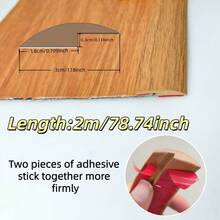 1 Stück 2M Boden zu Boden Übergangsleiste, die für 3mm hohe und niedrige Übergänge verwendet werden kann, um den Boden eben zu machen, nicht leicht darüber zu stolpern, verschleißfest und als Schwellenabdeckung verwendbar, Haushalt PVC Kantenschutzleiste für Türöffnungen - Verschiedenfarbig - Übersicht 2