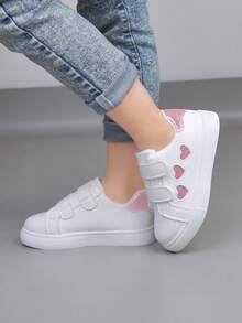 Zapatillas de lona con diseño de , ligeras y con forma de corazón lindas para estudiantes - Blanco - Ver 6