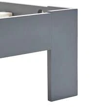 vidaXL Quadro de lit sans matelas gris bois de pin massif 90x200 cm - Cinza - Ver 5