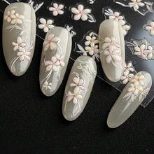 5D Spring Summer Flower Nail Stickers For Women Cherry Flowers Nail Decals For Nail Art Supplies Cute Flower Stickers For Nails Design Floral Sticker Nails Stickers Cherry Blossom Manicure Accessories - Hoa2 - Xem 8