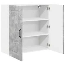 vidaXL Armário de cozinha Kalmar cinza beton 80 x 31 x 80 cm - Cinza - Ver 5