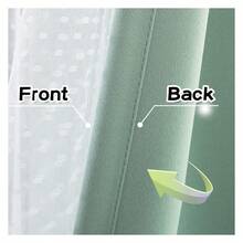 Curtains 63 Inch, Cute Green Polka Dot Blackout Curtains For Bedroom, 2 Panels Sheer Window Treatments With Grommets - 如圖03所示 - 查看 8