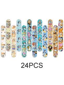 12/24件套卡通人物、宾果海盗、辣椒图案爸爸圈趣味纽扣手链，适合生日派对、毕业派对、装饰、节日派对、小型礼物收藏玩具工艺套装 - 彩色 - 查看 10