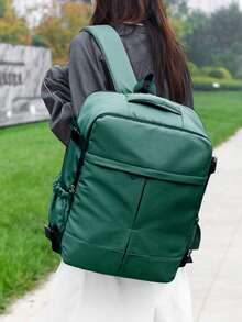 Myco 15.75x7.87x9.84 英寸登机行李包，适合航空旅行、休闲背包和书包，采用耐用尼龙材质，多隔层设计，符合航空公司随身行李标准，拉链封口，简约设计，旅行包/行李袋/过夜包，大容量旅行收纳包，邮轮旅行必备，度假必备，男女皆宜，旅行必备，假日必备，旅行必备。 - 彩色 - 查看 10