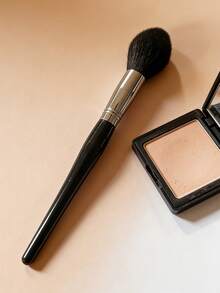 Facial Powder Brush Single Wood Handle Goat Hair Powder Blush Brush For Women Facial Makeup Cosmetic Tool - Black - View 15