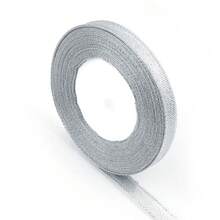 25 Yards/Roll Silver Glitter Polyester Ribbon, DIY Craft, Gifts, Apparel, Home Decor, Bows, Suitable For New Year, Birthday, Mother's Day, Valentine's Day, Graduation, Anniversary Party Decoration, Gift Boxes, Flowers, Baking, Wedding Favors - Silver - View 14