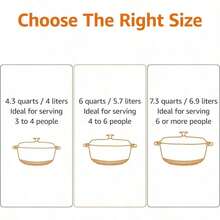 & Basics - Horno holandés cubierto de hierro fundido esmaltado 6 cuartos de galón azul marino mate - Multicolor - Ver 5