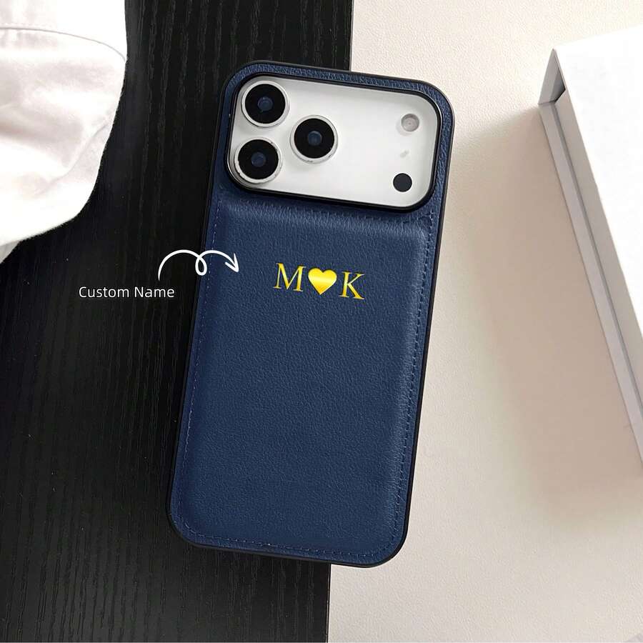 Ốp điện thoại in ảnh theo yêu cầu, tương thích với iPhone 17 Pro Max, ốp bảo vệ bằng da thật cao cấp vân vải thiều dập nổi 3D, món quà lý tưởng.