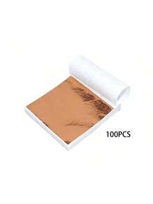 100 Tờ Lá Vàng 24K ăn được, Vàng Bạc và Vàng Hồng, Dụng Cụ Trang Trí Bánh Sô Cô La Chef Art - Nhiều màu - Xem 10