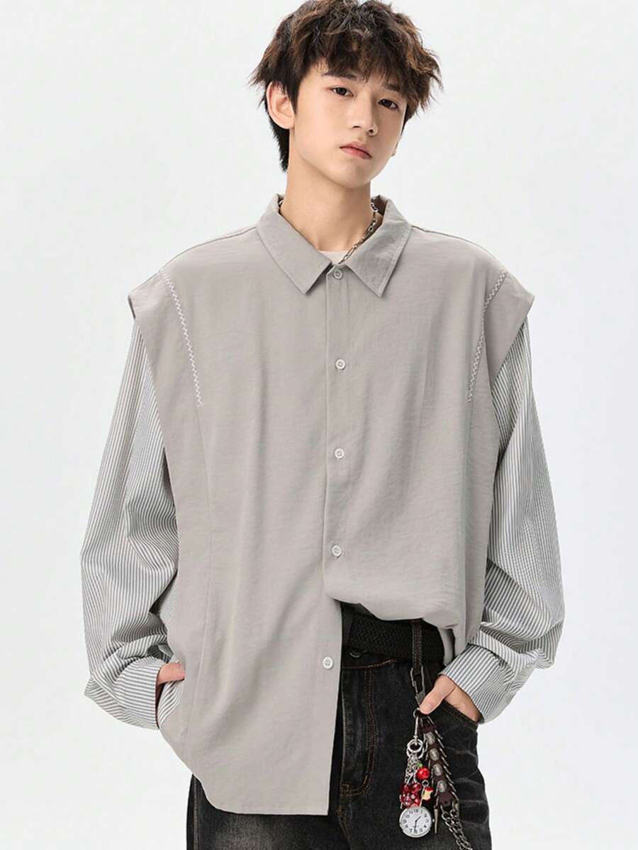Men Shirts - Grey - View 1