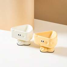 Ceramic Cat Food Bowl, Cute Cat Bowl, Non-Slip High Foot Pet Bowl, Spinal Protection Dog Bowl, Slow Feeder Bowl, Non-Wet Mouth Water Bowl - 320 - View 4