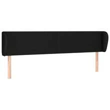 vidaXL Tête de lit con oreilles nere 183x23x78/88 cm in tessuto - nero - Visualizzare 3