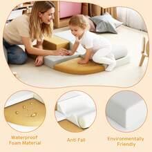 Juegos de Escalada para Niños Pequeños, 6 Bloques de Espuma Suave para Bebés, Juego de Escalada Ligero para Gatear y Deslizar, Fácil de Limpiar, Juego Activo Interior para Niños - 6 piezas - Ver 7