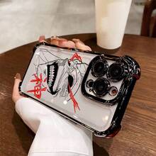 Electroplated Frame Phone Case with Airbag Corners, Offering Drop and Impact Protection. Compatible with iPhone 17 12, 13, 14, 15, 16 Plus, Pro, Pro Max, and 16E - Negro - Ver 7