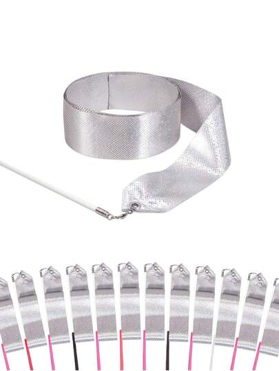 Bộ 5/3/1 cuộn ruy băng thể dục nhịp điệu dài 2m, thích hợp cho múa nghệ thuật, thể dục dụng cụ, biểu diễn xiếc, múa ruy băng xoay, thể dục nghệ thuật và ba lê, lý tưởng cho biểu diễn múa nghệ thuật và thể dục dụng cụ.