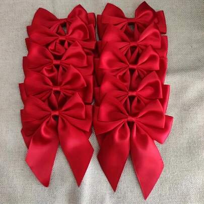 20个酒红色缎带蝴蝶结，适用于礼品包装、婚礼装饰、DIY派对小礼物和烘焙装饰、周年纪念礼物装饰、情人节礼物装饰、新年礼物装饰