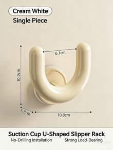 No-Drill Suction Cup Slipper Holder - Wall-Mounted Bathroom Organizer For Drying - Multicolor - View 2