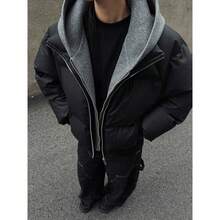 Casacos esportivos masculinos de inverno - Preto - Ver 2