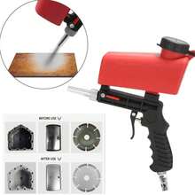 1/4 Inch (Approx. 0.6 Cm) Pneumatic Sandblasting Gun, Portable Handheld Sandblasting Gun, 90psi Sandblasting Gun, Pneumatic Sandblasting Gun - Red - View 1