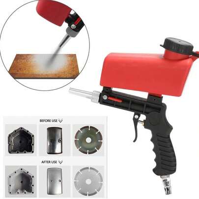 1/4 Inch (Approx. 0.6 Cm) Pneumatic Sandblasting Gun, Portable Handheld Sandblasting Gun, 90psi Sandblasting Gun, Pneumatic Sandblasting Gun