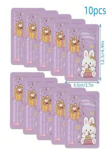 10pcs/Pack Lavender Self-Heating Steam Eye Mask, Self-Heating Compress For Travel, Nap, Sleep, Relaxation - Purple - View 3