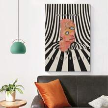 1pc Frameless Vintage Single Bathroom Decorative Canvas Wall Art, Fashion, Modern Art, Suitable For Bedroom, Living Room, Dining Room, Bathroom, Home Office Wall Decor, Waterproof, Frameless, Home Decor, Room Decor, Wall Art - Multicolor - View 4