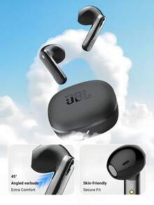 JBL T280TWS X3 真无线耳机，半入耳式设计，32 小时超长续航，ENC 通话降噪，触控操作，Hi-Fi 音质，配备 USB-C 无线充电盒，专为运动和游戏设计 - 黑色 - 查看 4