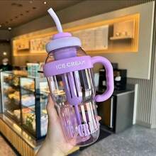 1100ml/1300ml Large Capacity Water Bottle With Straw, High-Quality Iced Tea Tumbler With Tea Infuser - Multicolor - View 12
