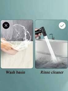 3件套不锈钢手持式冲洗喷头，多功能马桶淋浴喷头，高压浴室清洁喷头，拉丝表面，适用于马桶、浴室水龙头、房车、厨房和浴室配件，个人卫生、宠物洗澡和衣物清洁，浴室清洁必备，理想的礼品之选 - 黑色塑膠 - 查看 11