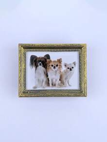 1pc Customizable Photo Frame Refrigerator Magnet, European Style Photo Frame Refrigerator Magnet, Personalized Photo Frame Refrigerator Magnet, Photo Refrigerator Magnet, Mini Frame, Gift For Her, Frame Decor, Wedding Birthday Gift - Multicolor - View 8