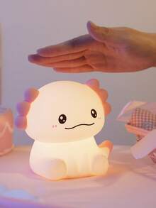 Axolotl Night Light, Dimmable Silicone Animal Night Light, Rechargeable Touch Bedside Lamp, Room Decor, Axolotl Gift - Multicolor - View 6