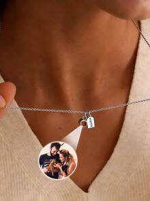 Dây chuyền chiếu ảnh kỷ niệm thú cưng cá nhân hóa, dây chuyền hình trái tim chiếu dấu chân và tên, trang sức ảnh thú cưng, dây chuyền ảnh mèo chó, quà tặng trang sức kỷ niệm bất ngờ dịp Giáng sinh & Halloween dành cho người thân yêu. - Nhiều màu-Phong cách 2 - Xem 5