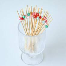 30/99 piezas de 12cm Palillos de cóctel de bambú natural, punta redonda suave, palillos de bambú, adecuados para aperitivos, tablas de charcutería, pinchos de fruta, recuerdos de fiesta, bodas, cumpleaños y eventos corporativos - Multicolor - Ver 6