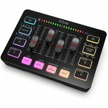 mhjFIFINE Mezclador de Audio para Streaming Mezclador RGB con Interfaz de Micrófono XLR Atenuador de Volumen Alimentación Fantasma de 48V en /PC para Voz de Gaming/Podcast/Grabación-AmpliGame SC3sleeping Bags - 219165114 - Ver 1