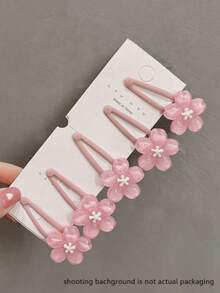 5 buc agrafe de păr drăguțe cu flori Sakura roz, agrafe adorabile cu breton lateral pentru femei, agrafe cu franjuri în stil Ins, agrafe BB (fără carton inclus), agrafe cu gheare, agrafe de păr, agrafe de păr, accesorii pentru cap, accesorii de Ziua Îndrăgostiților, accesorii de păr pentru femei, agrafă de păr - Roz - Vizualizare 4