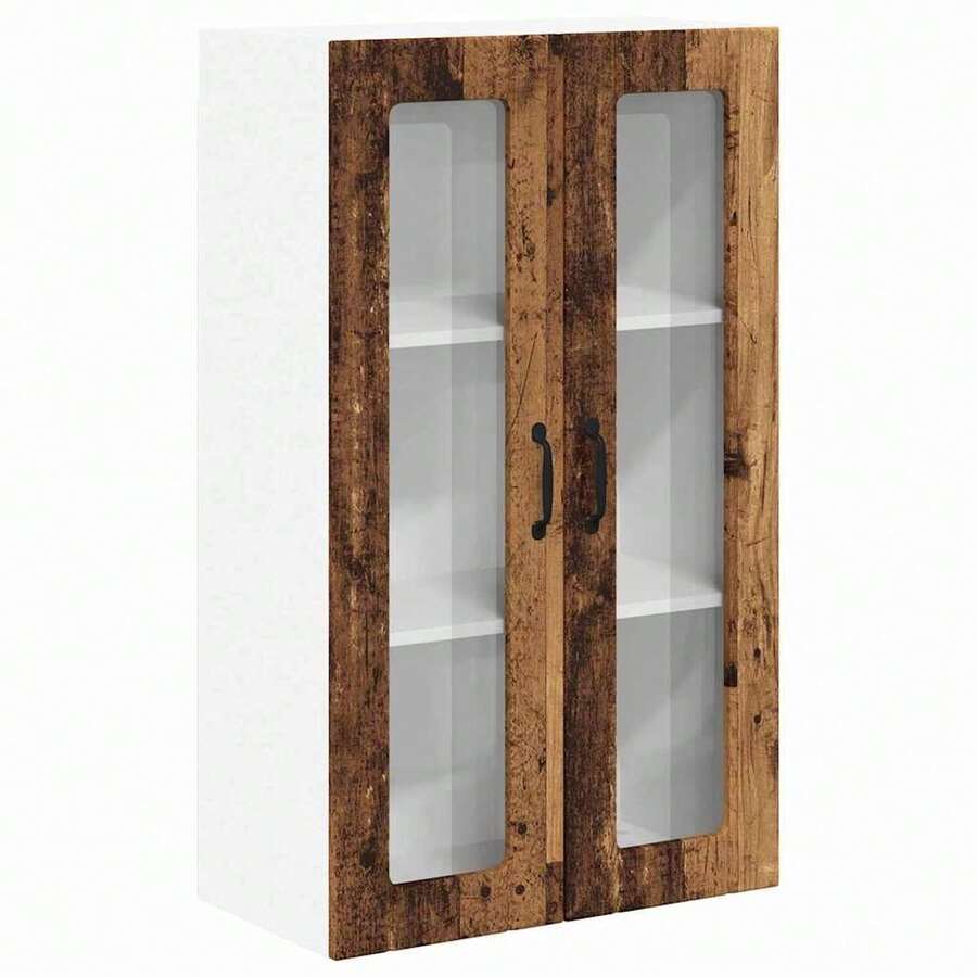 vidaXL Mobile da Cucina Murale con Porte Bois Ancien 60 x 31 x 100 cm - Castano - Visualizzare 1